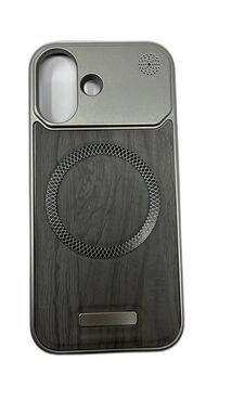Wooden Texture iPhone 17 Phone Case - Gray